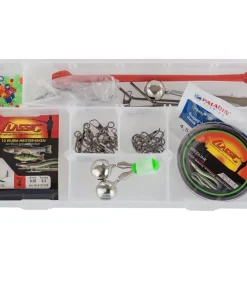 Aalcombo Komplettset 1,80m 50-100g + Rolle + Schnur + Zubehör Aal-Angelset
