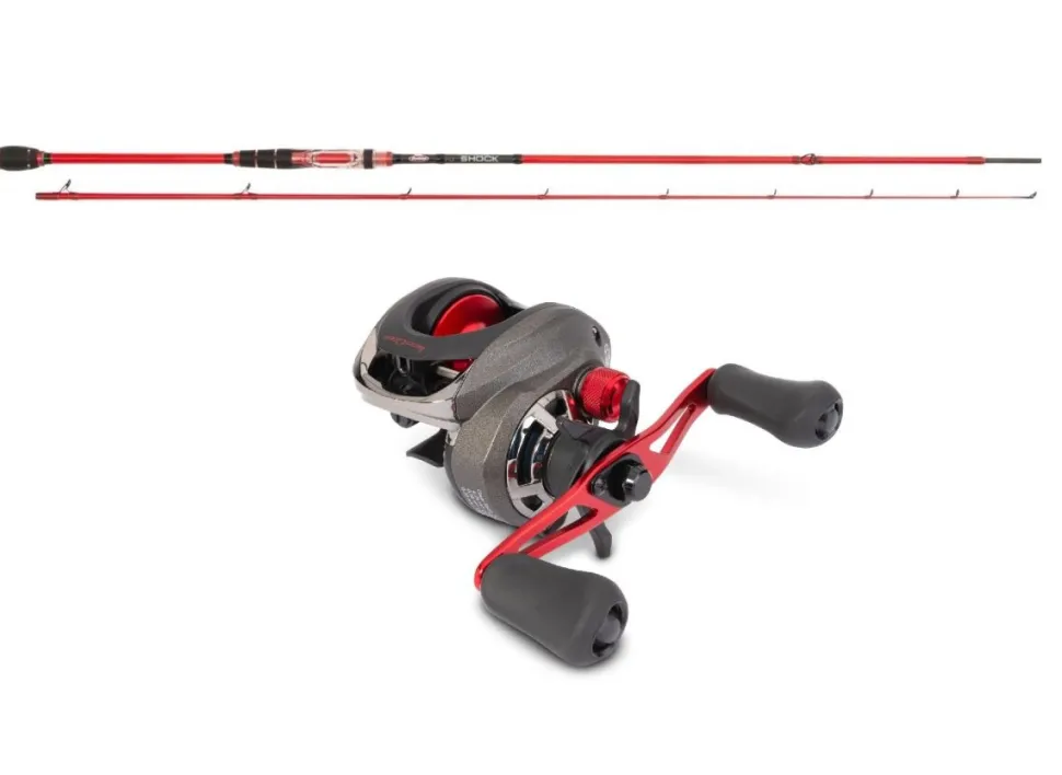 Baitcastcombo Berkley Lighting Shock Red 1,98m 10-30g + IRON CLAW Econ Cast 2.1 LH Baitcast