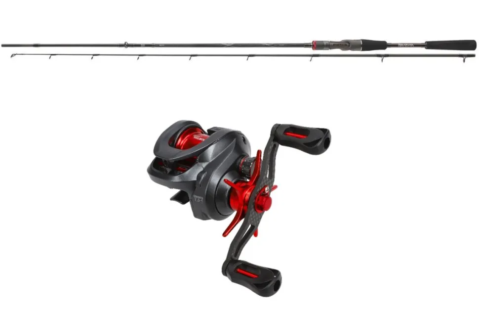 Baitcastcombo Profi Daiwa Ballistic 2,10m 7-21g + Mostal SK10 Carbon Baitcastset