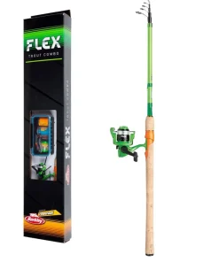 Berkley Flex Trout Starter Combo 2,40m / 5-15g Forellenangelset Rute Rolle Schnur Powerbait