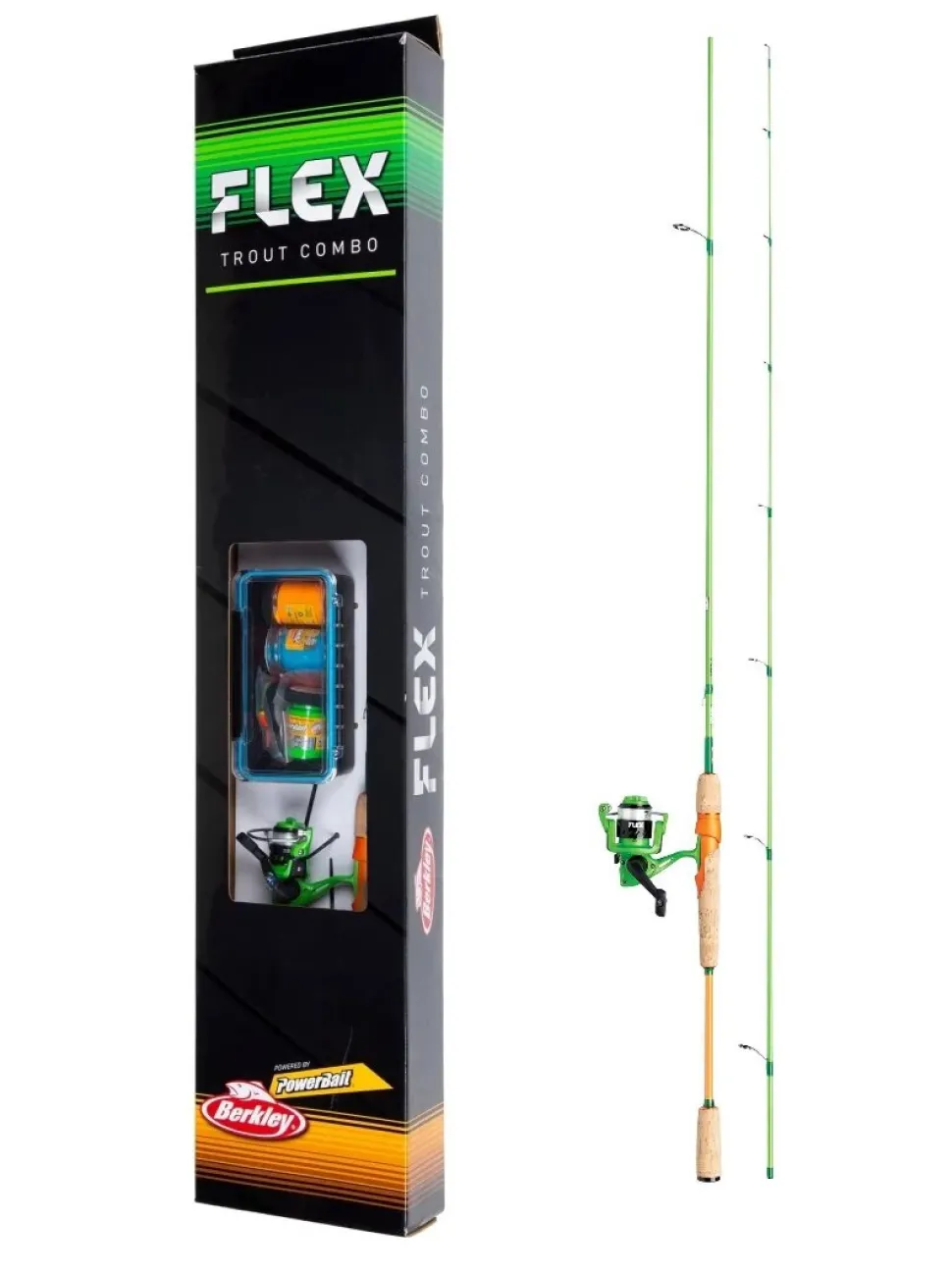 Berkley Flex Trout Starter Combo 2,10m 1-10g Forellenangelset Rute Rolle Schnur Powerbait