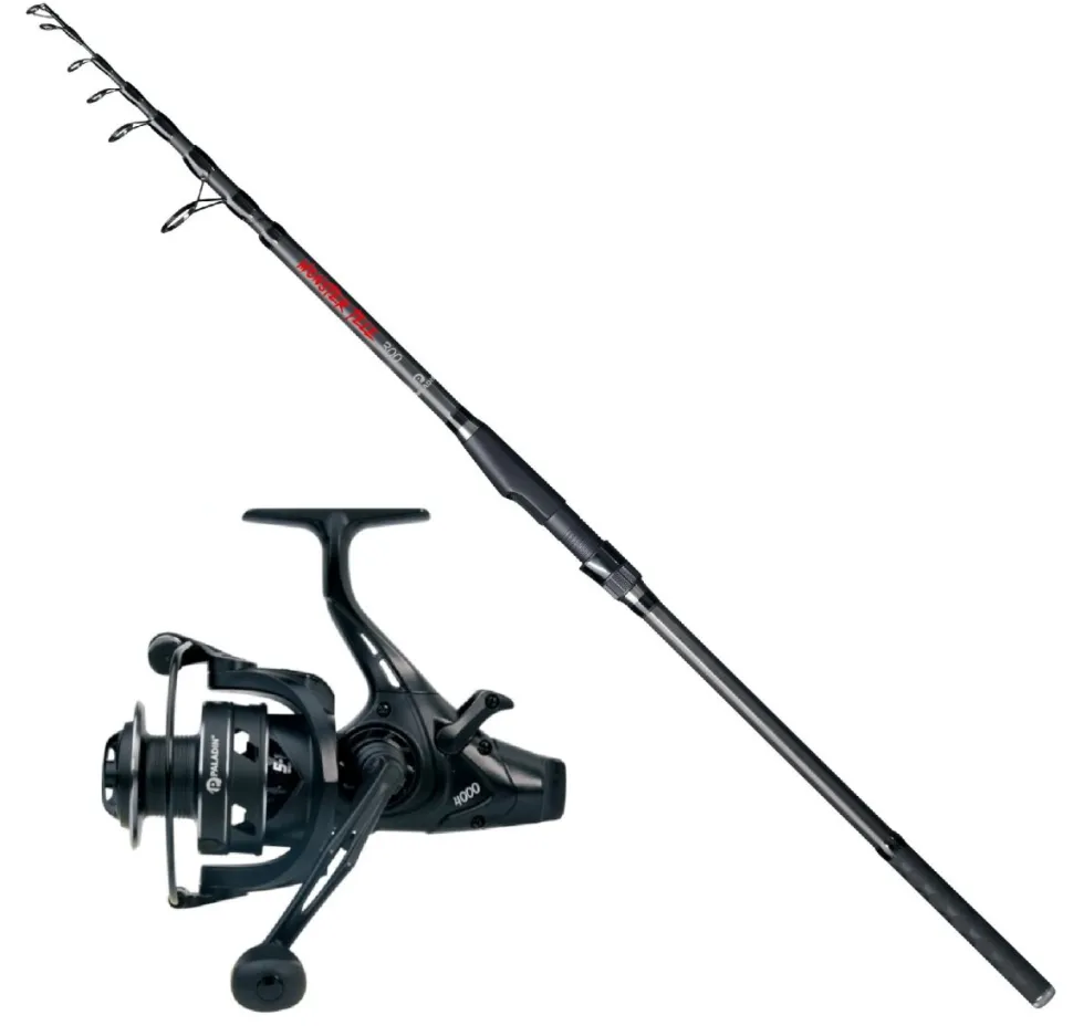 Combo Tele Monster 300 3,00m 30-100g Angelset Teleskoprute + Freilaufrolle Allroundkombo Grundfischen