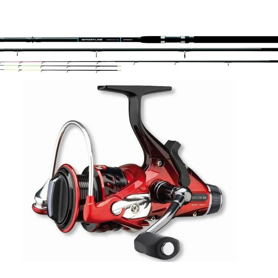 Cormoran Feeder Combo 3,90m / 50-150g Feederrute + Freilaufrolle Angelset