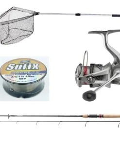 Daiwa Barsch-/Forellencombo 2,10m / 10-30g + Spinnrolle + Kescher + Schnur Angelset