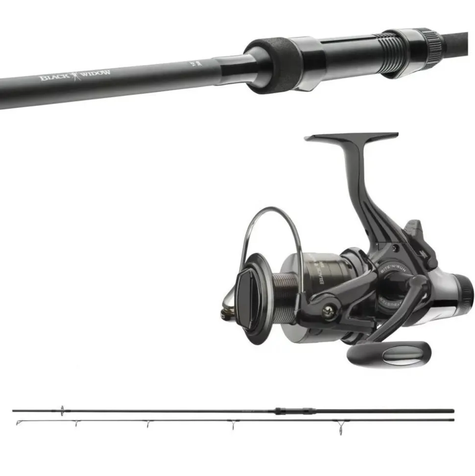 Daiwa Black Widow Stalkercombo 3,00m / 2,00lbs + Freilaufrolle Set