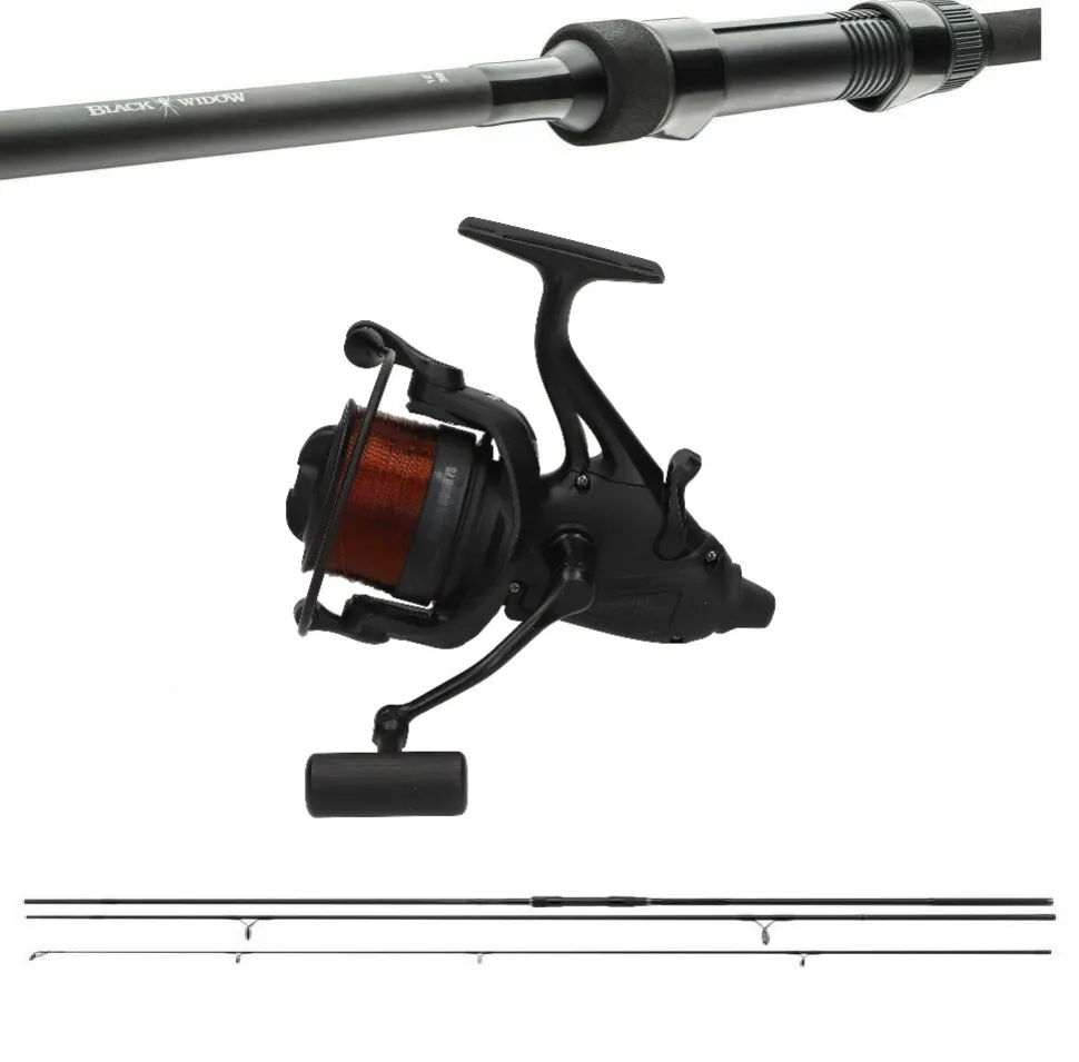Daiwa Karpfenset Black Widow Carp 3,60m 3lb 3-tlg. + Mostal Big Pit 6000 FS