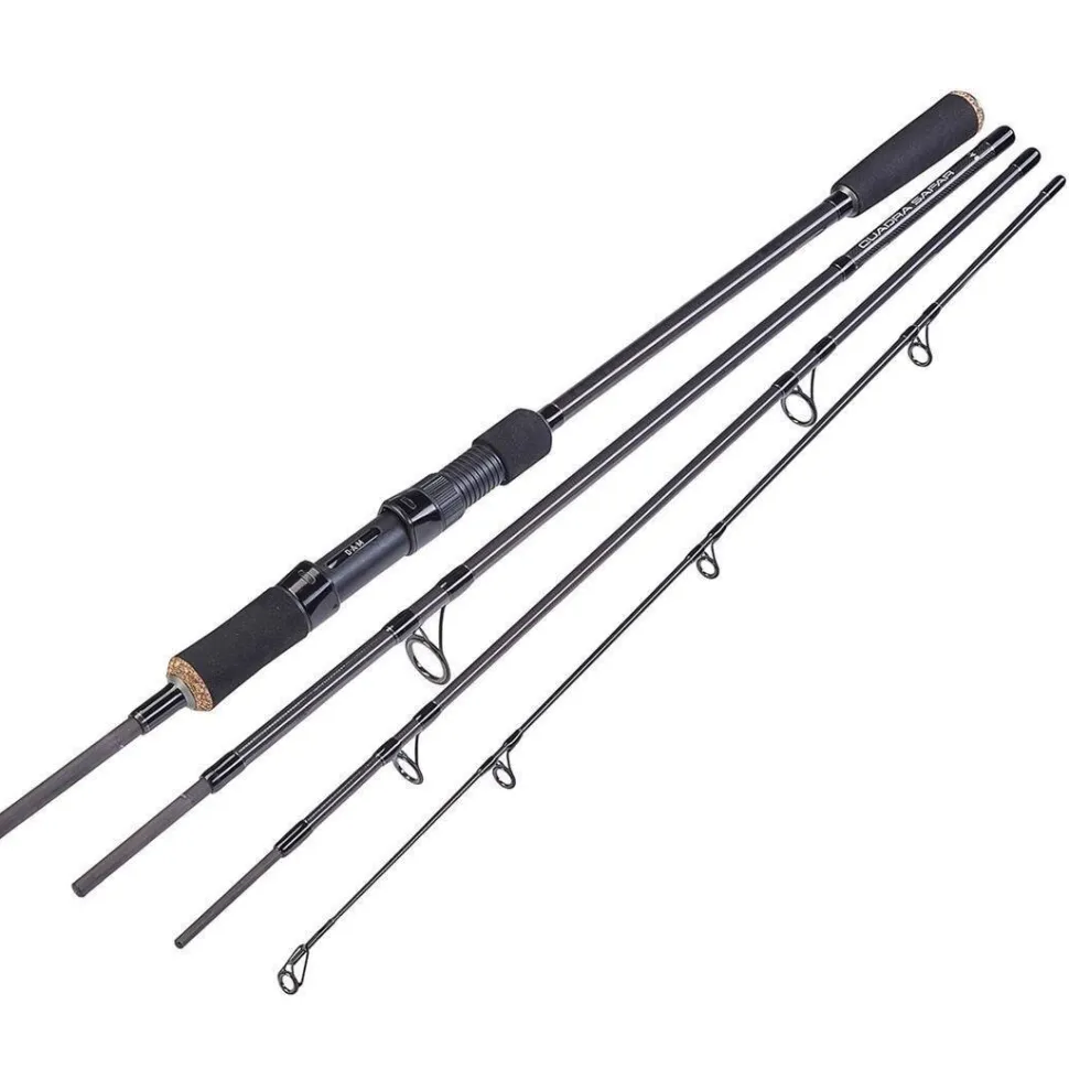 DAM Quadra Safar 2,40m 15-40g 4-teilige Reiserute Spinnrute Travel Rute mit Rohr