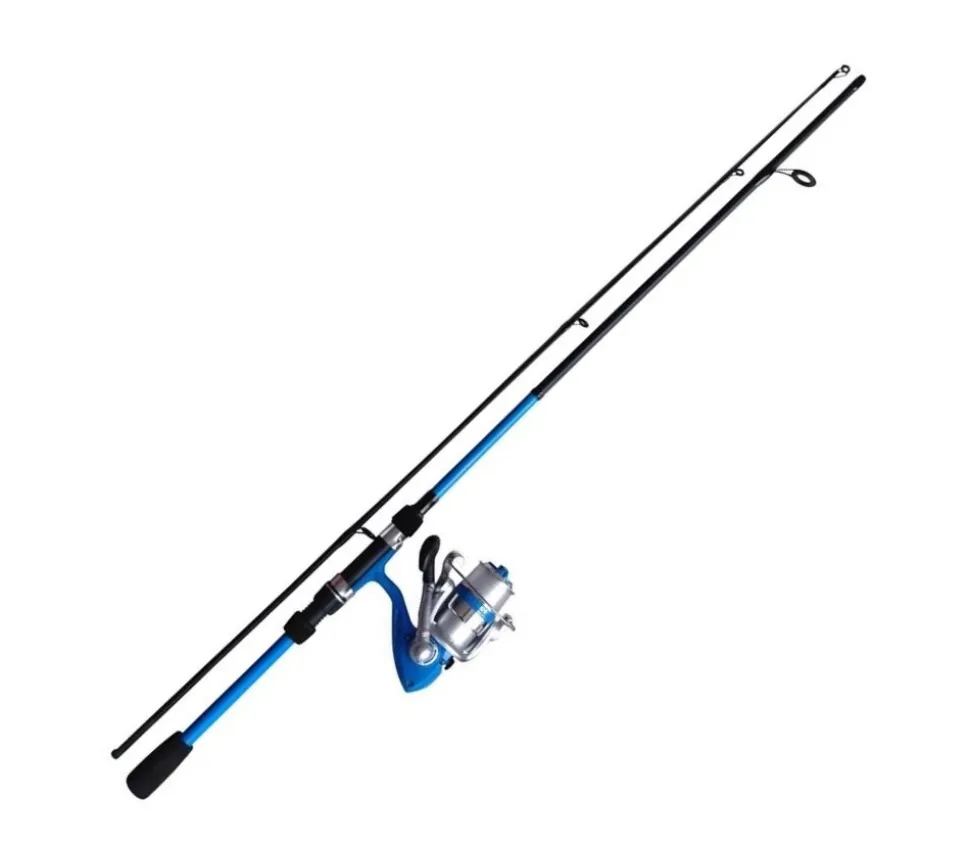 DAM VIBE 1,80m / 5-20g Spinnrute Combo mit Spinnrolle und Monoschnur Blau