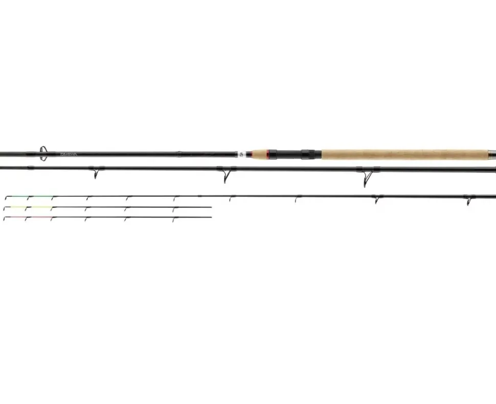 Feedercombo Daiwa Ninja X Feeder 3,90m bis 150g + Mostal Taipan 3000FD mit Schnur