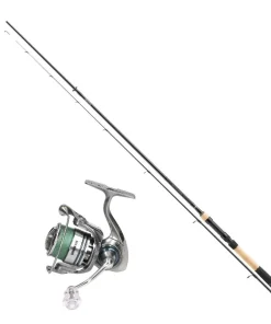 Forellencombo Daiwa Megaforce 2,40m 2-14g + Mostal Carbon 800FD mit Schnur Angelset