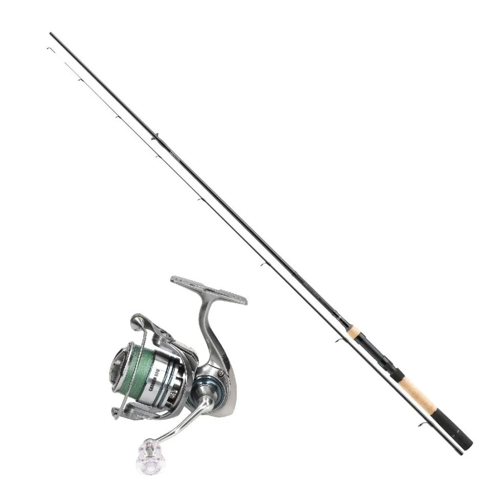 Forellencombo Daiwa Megaforce 2,40m 2-14g + Mostal Carbon 800FD mit Schnur Angelset