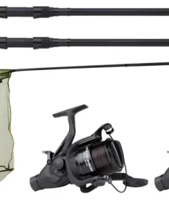 JRC Defender Carp Karpfencombo 2x Tele Karpfenruten 2x Freilaufrolle + Kescher Bundle