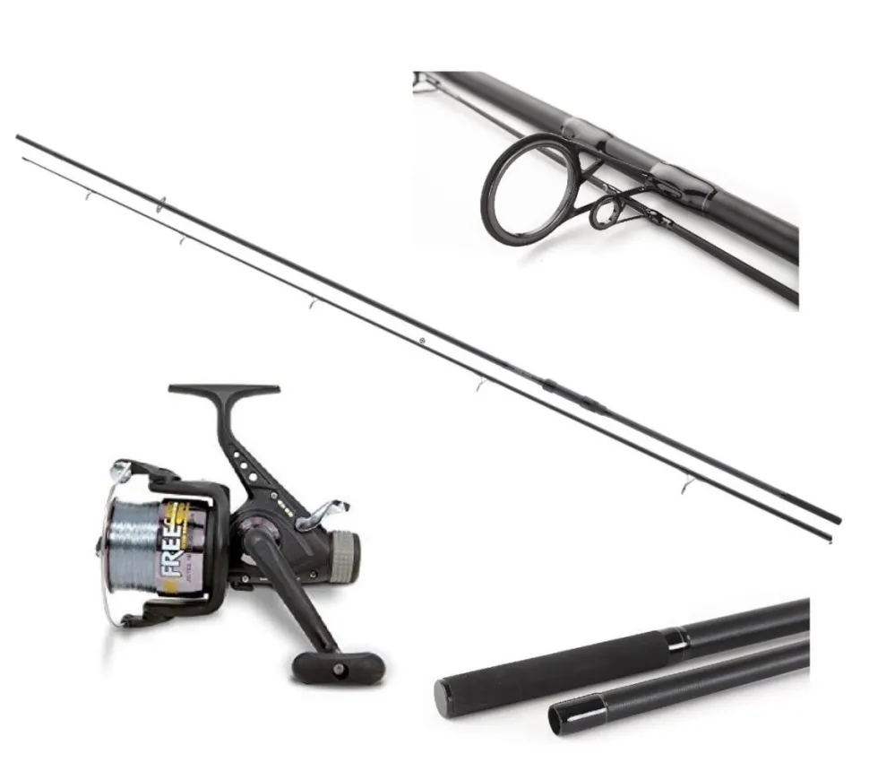 Karpfencombo Beginner 360 Karpfenrute 12ft 3,60m / 3,00lbs / 2-teilig + Freilaufrolle mit Schnur
