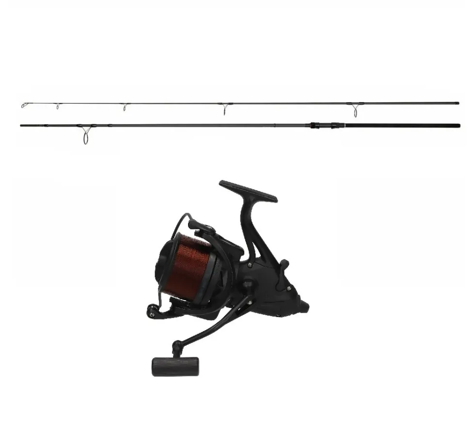 Karpfencombo Daiwa Black Widow XT Carp 3.60m / 3.00lbs G50 + Pig Pit 10000 FS Freilaufrolle