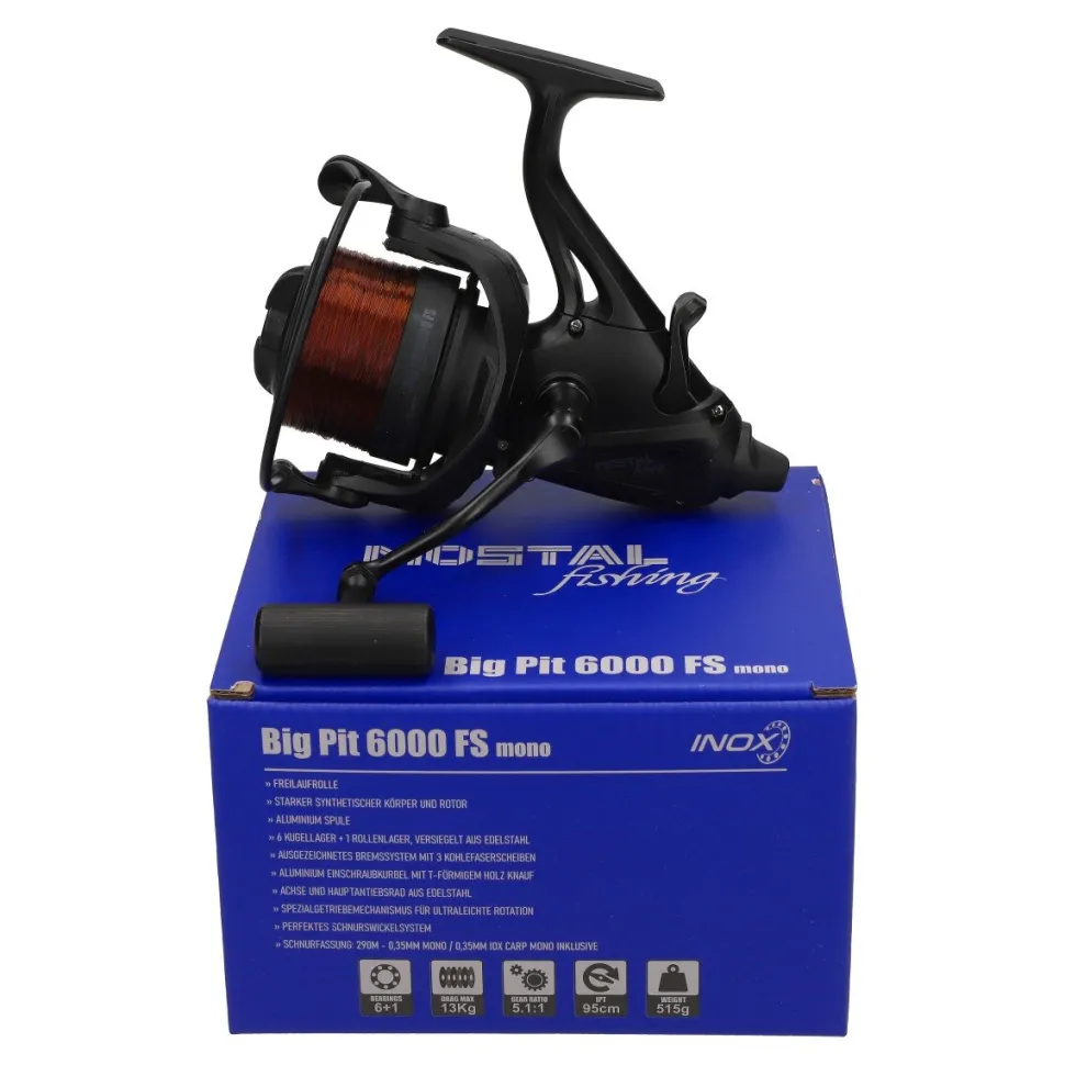 Karpfencombo Daiwa D-Carp 12ft / 3,60m / 3.00lbs + Big Pit 6000 FS Freilaufrolle