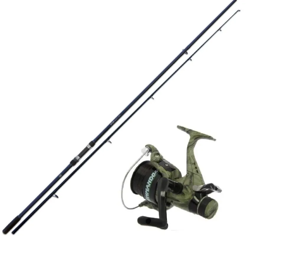 Karpfencombo Free Carp 12ft 3,60m 2,75lb 2-teilig + Karpfen-Freilaufrolle mit Schnur