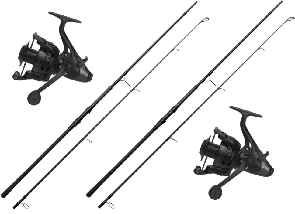 Karpfenset 2x Prologic C-Series Compact 10ft 3,00m 3,25lbs + 2x DAM Quick Runshift 3QF 5000FS