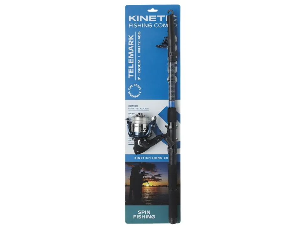 KINETIC TELEMARK CC TELE 8'/240CM MH 12-40G 6SEC 4000 FD 1BB 0.35MM MONO LINE