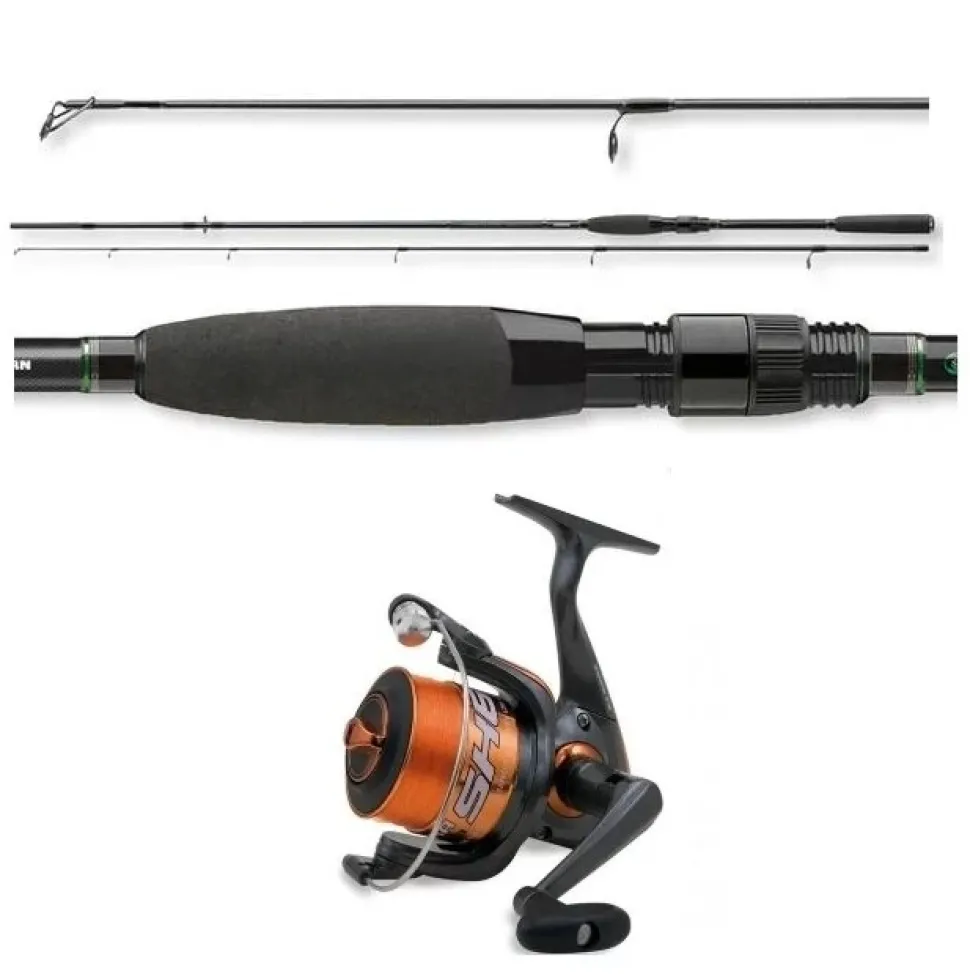 Lineaeffe Basic Combo 5 Rute 2,40m 40g Spinnrute + Frontbremsrolle + Schnur Set