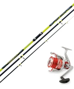 Lineaeffe Brandungscombo 4,20m bis 250g + Weitwurfrolle + Schnur Strandangeln