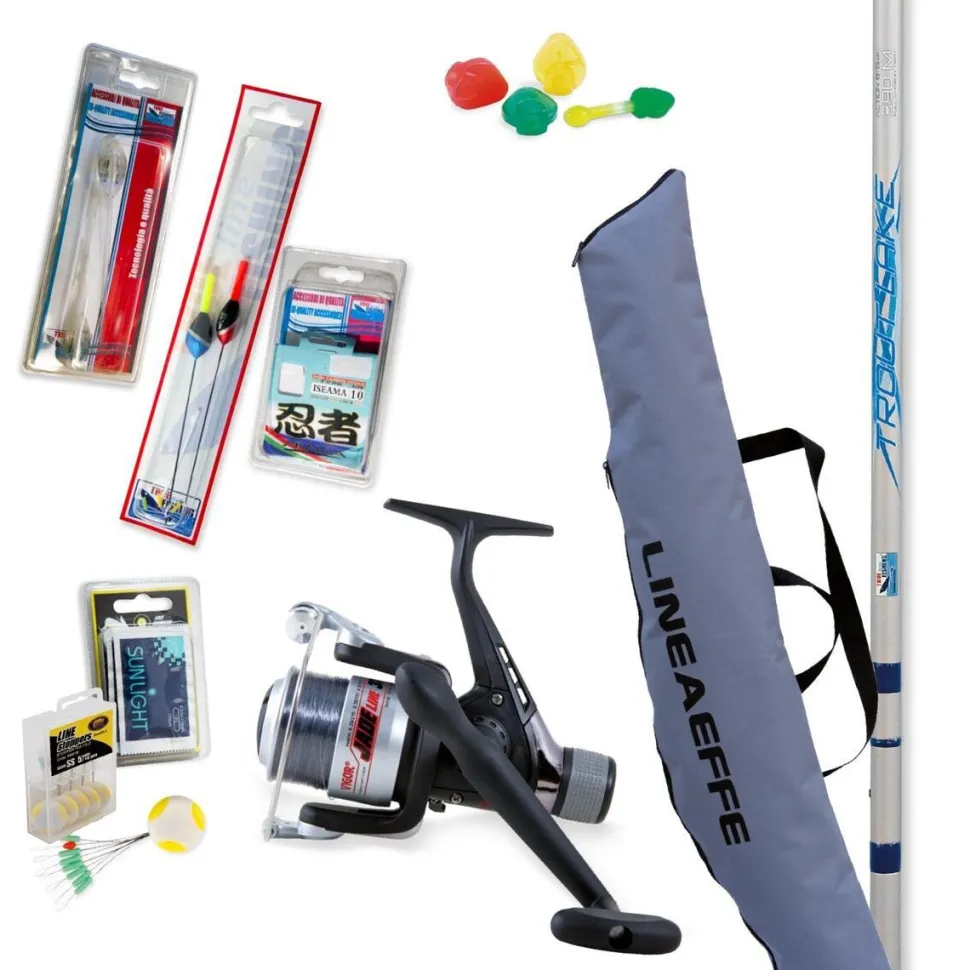 Lineaeffe Combo Trota Lago Forellencombo Telerute + Rolle + Schnur + Zubehör