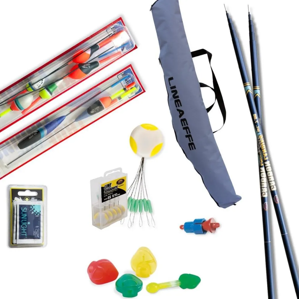 Lineaeffe Combos Poles Ready to Fish 2 Stippruten + Tasche + Zubehör Stippset