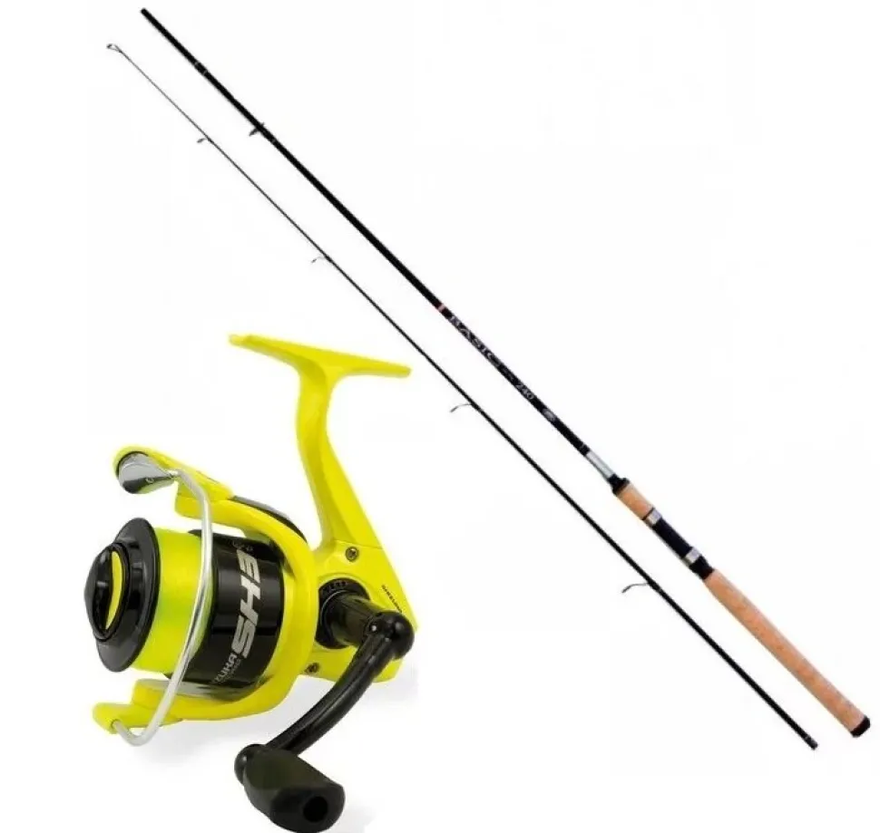 Lineaeffe Spinncombo 2,10m / 20-55g + 3000FD Spinnrolle mit Schnur Raubfischangelset