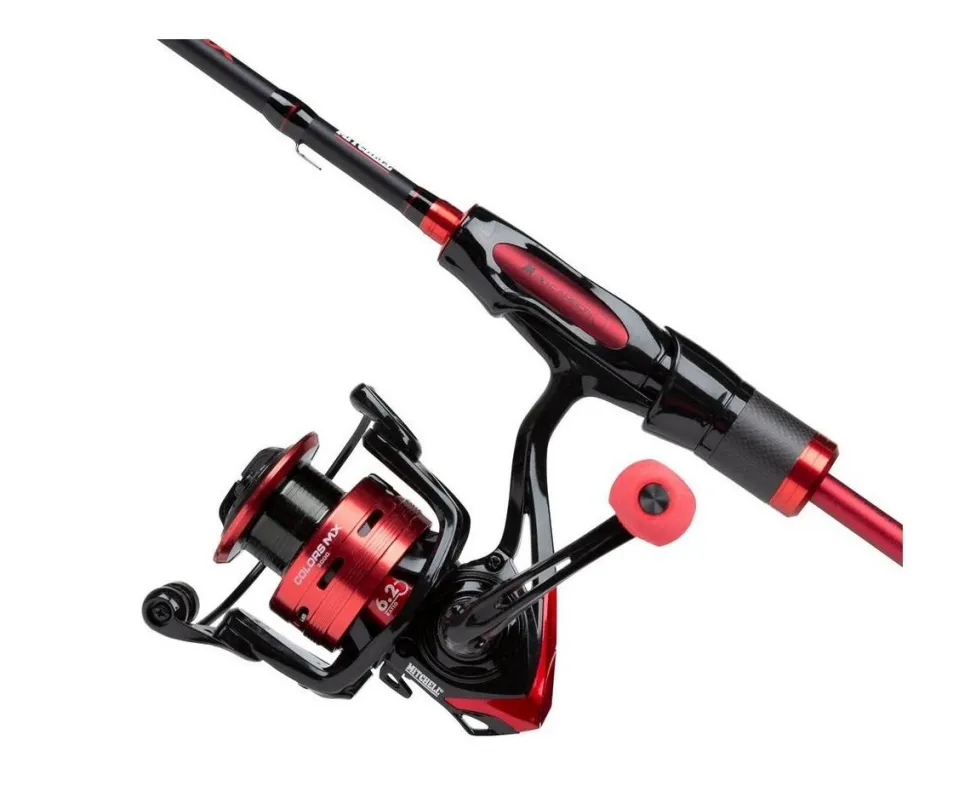 Mitchell Colors MX Red 842MH 2,54m / 10-50g + Rolle 3000FD Combo Spinncombo