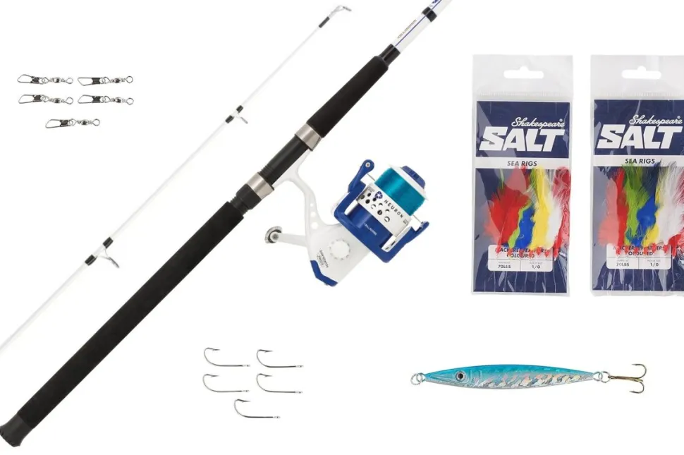 Mitchell Neuron Light Boat Combo 2,10m 80-150g Meeresrute + Angelrolle Pilkcombo