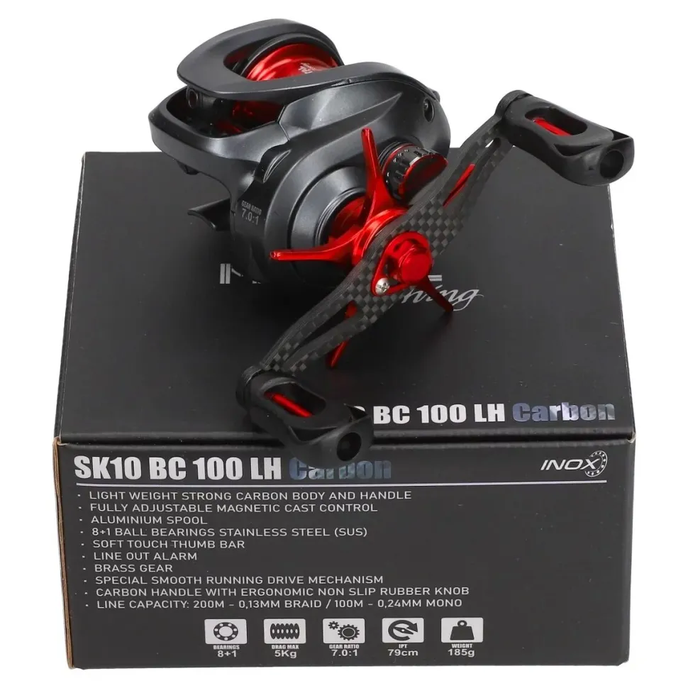 Mostal Baitcastcombo 1,98m / 5-15g + SK10 Carbon BC Professional Baitcaster Set