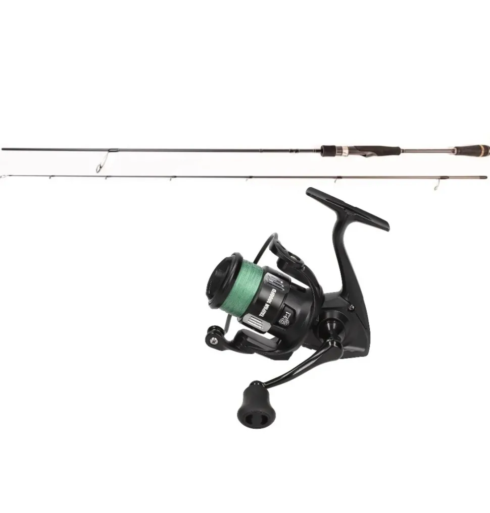 Mostal Taipan Spinncombo 1,80m / bis 12g + 1000FD + Geflochtene Schnur Barsch
