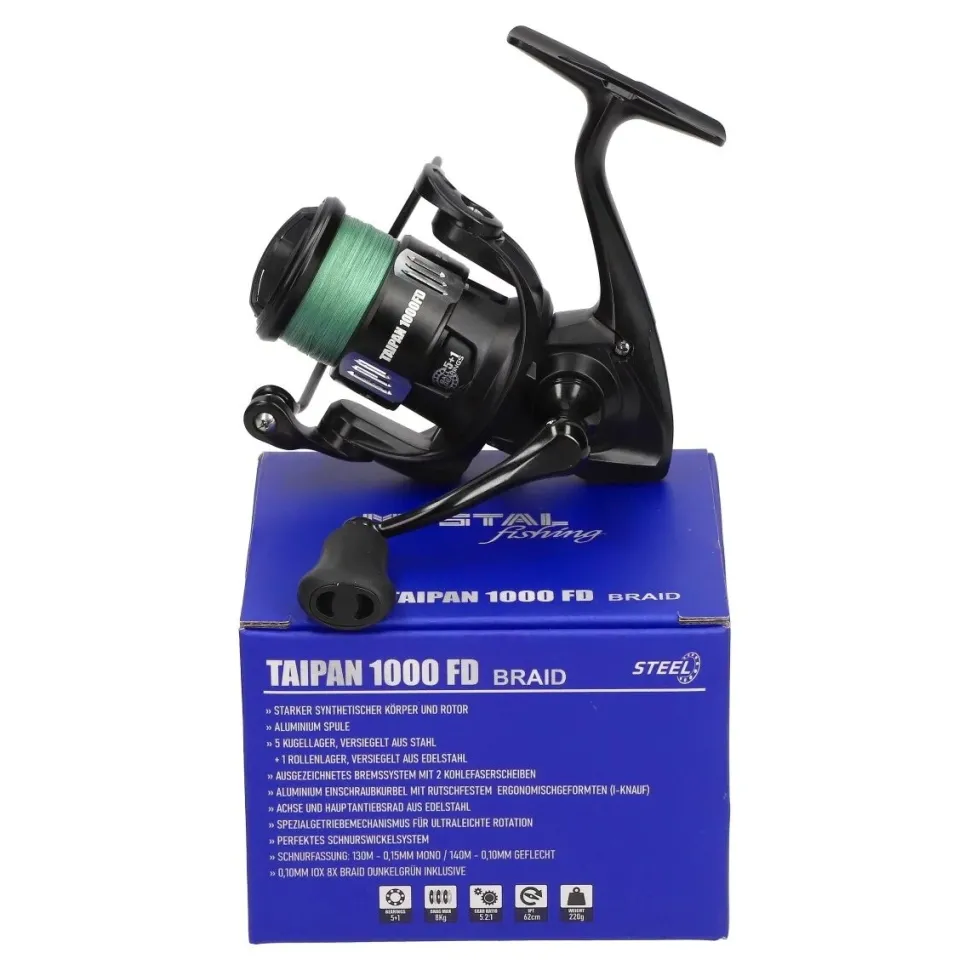 Mostal Taipan Spinncombo 1,80m / bis 12g + 1000FD + Geflochtene Schnur Barsch