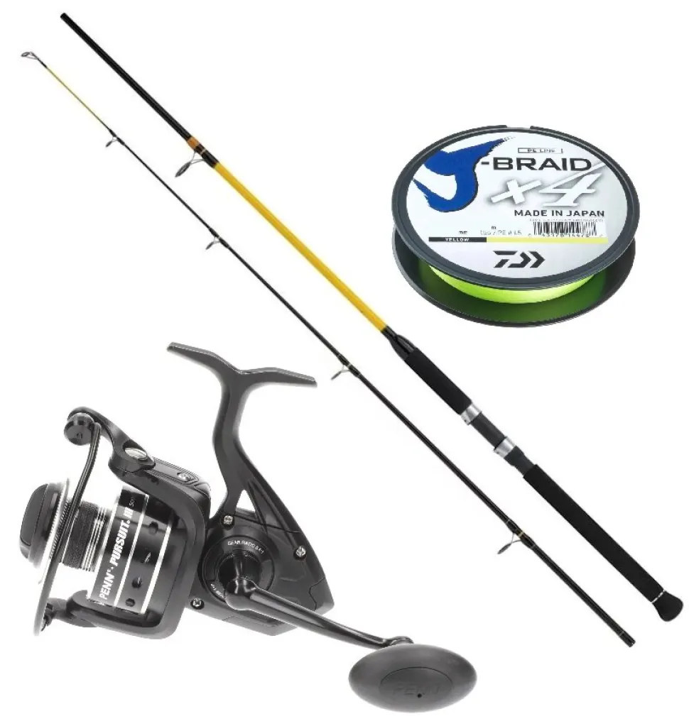Norwegen Angelset WFT Rute + Penn Rolle + Daiwa Geflochtene Schnur Meeresset