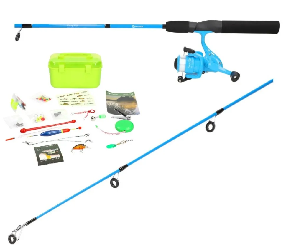 Paladin Angelset Combo Rute 1,35m + Rolle Urlaubs-Combo mit Angel-Zubehör