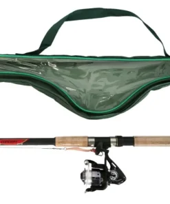Paladin Hecht Zander Tele Angelrute 2,70m + Angelrolle + Schnur voll montiert mit Tasche und Zübehör