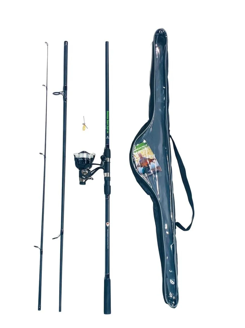 Paladin Karpfencombo 3,60m 3-teilige Karpfenrute mit Freilaufrolle + Schnur + Montage + Tasche im Set