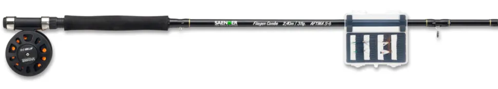 Sänger Fliegen Combo 2,40m / 3tlg. AFTMA 5-6 Fliegenrute Angelset