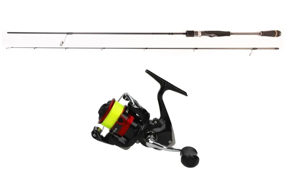 Spinncombo Mostal Taipan Spin 1,80m / bis 12g + Shimano Sienna 1000FG Angelrolle incl. Schnur