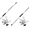 2x Lineaeffe Brandungsangel Set Tele Surf Combo 3,60m Angelrute + Brandungsrolle inkl. Schnur komplett